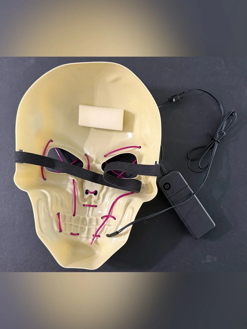 Light-Up Skull Mask with Purple LED Wire NWOT